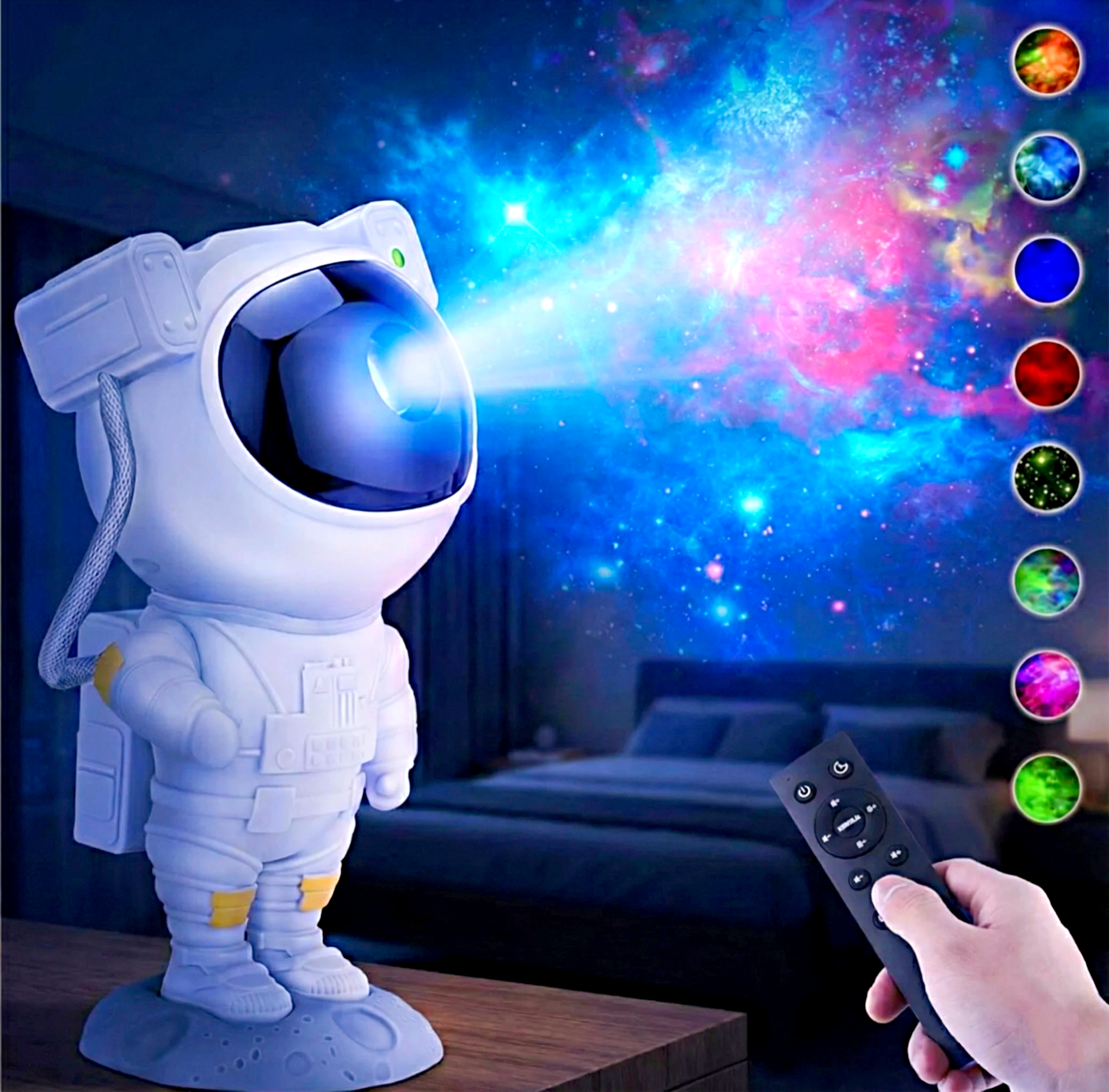 Astronaut Galaxy Projector – Star & Nebula Night Light for Bedroom